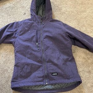 Large purple women’s coat